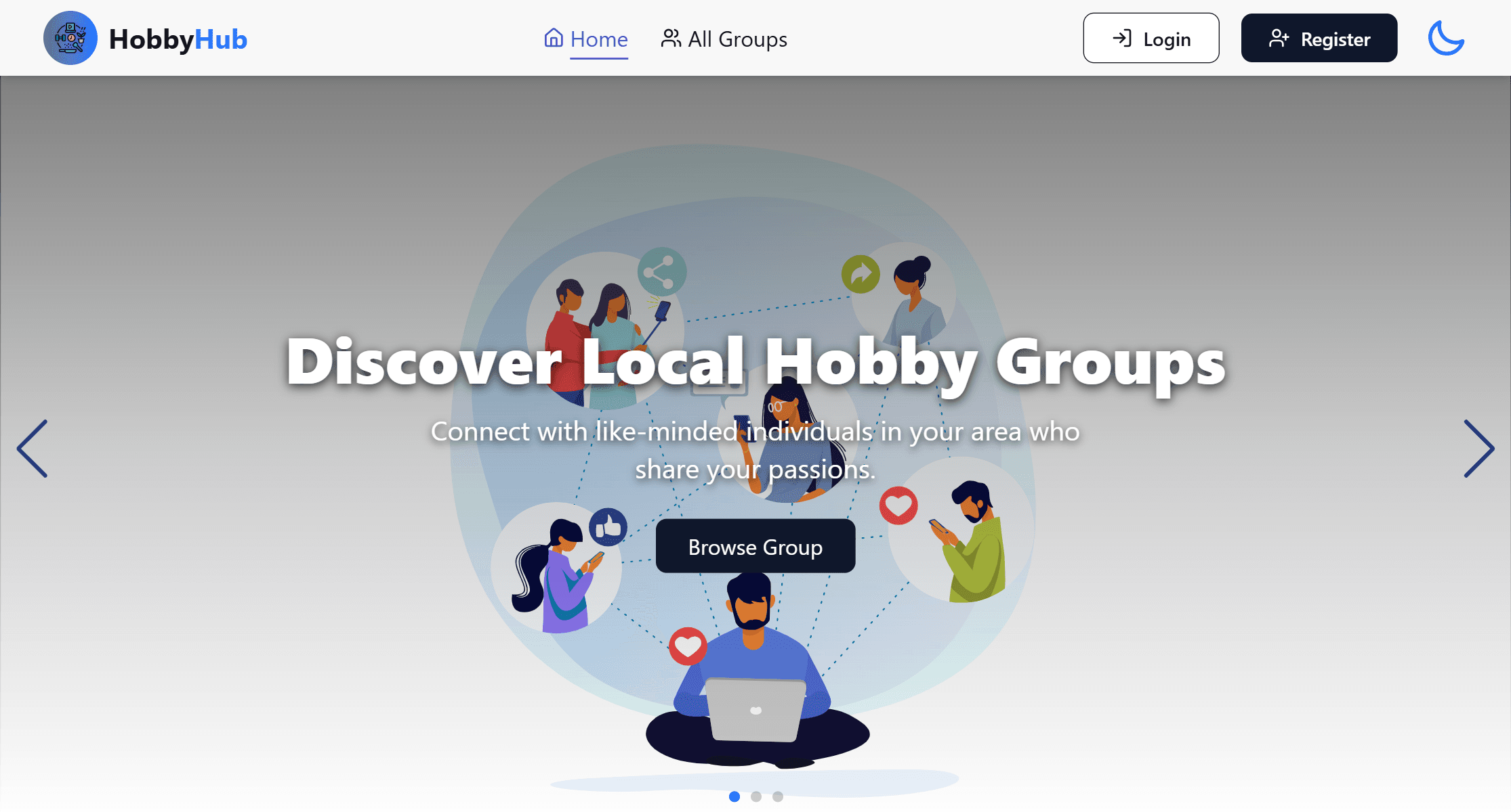 HobbyHub project screenshot