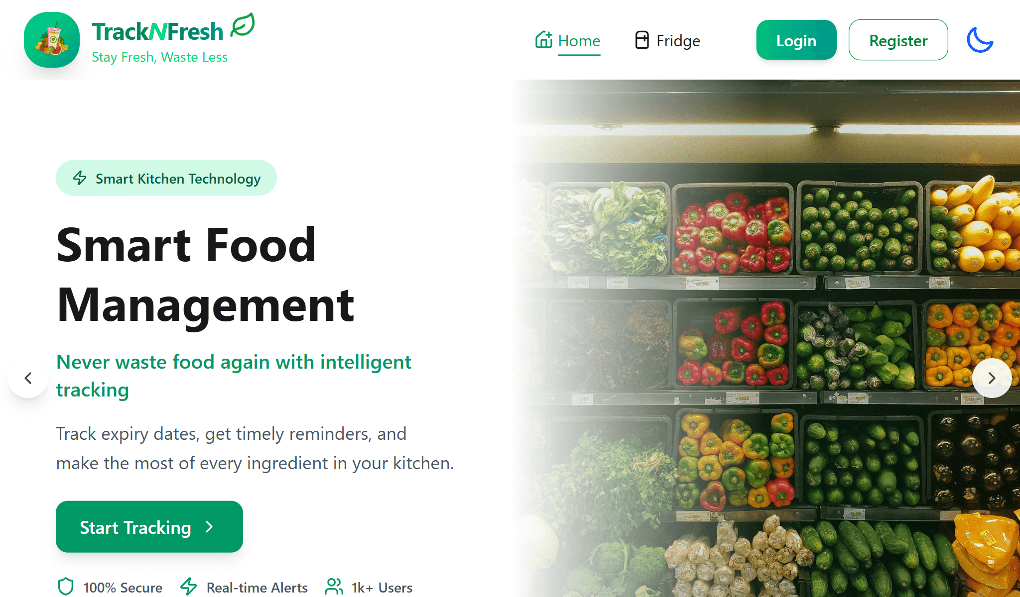 TrackNFresh project screenshot